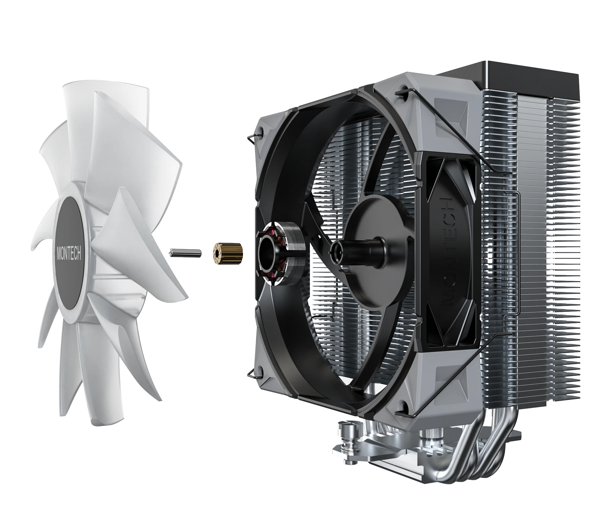 MONTECH NX400 - CPU Air Cooler, Single Tower, 4 Advanced Heat